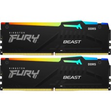 KINGSTON Память DDR5 2x32GB 6000MHz KF560C36BBE2AK2-64 Fury Beast Black Expo RGB RTL Gaming PC5-48000 CL36 DIMM 288-pin 1.35В single rank с радиатором Ret