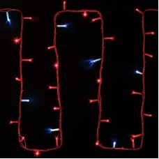 NEON-NIGHT Гирлянда светодиодная Нить 20м 200 LED КРАСНЫЙ белый каучук IP67 эффект мерцания 230В соединяется нужен блок 315-001