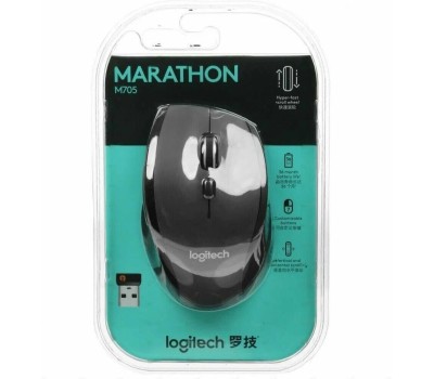 Мышь беспроводная LOGITECH WIRELESS M705 USB, черная (910-001949)