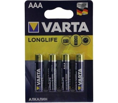 Элементы питания VARTA (04103101414) BL4 LR03 LONGLIFE ALKALINE (4103) (4103113414)