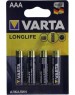 Элементы питания VARTA (04103101414) BL4 LR03 LONGLIFE ALKALINE (4103) (4103113414)