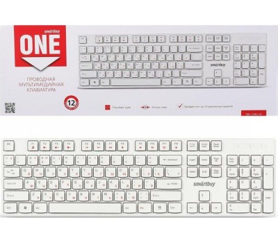 Клавиатура SMARTBUY (SBK-238U-W) ONE 238 USB, белый