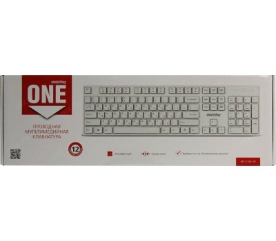 Клавиатура SMARTBUY (SBK-238U-W) ONE 238 USB, белый