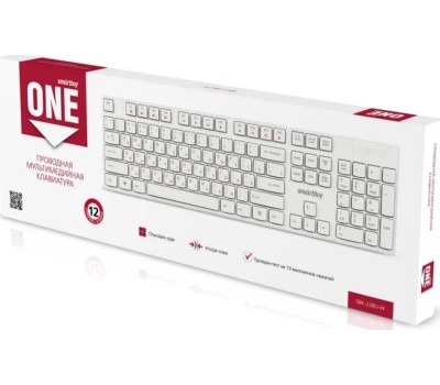 Клавиатура SMARTBUY (SBK-238U-W) ONE 238 USB, белый