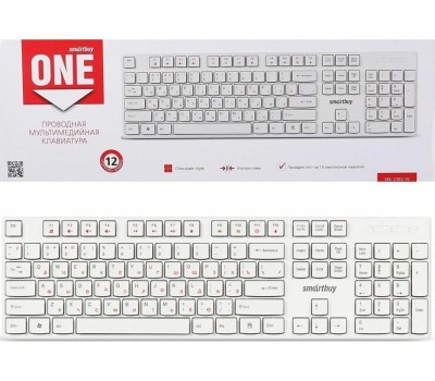Клавиатура SMARTBUY (SBK-238U-W) ONE 238 USB, белый
