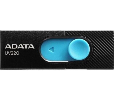 USB флэш-накопитель A-DATA 64GB UV220 черный/голубой USB2.0 (AUV220-64G-RBKBL)