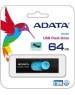 USB флэш-накопитель A-DATA 64GB UV220 черный/голубой USB2.0 (AUV220-64G-RBKBL)