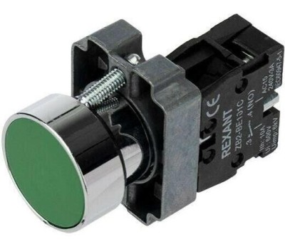 REXANT (36-5522) XB2 КНОПКА NO, ЗЕЛЕНАЯ