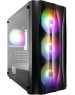 Корпус для ПК 1STPLAYER Корпус FIREBASE X3-M Black / mATX, TG 4x120mm LED fans inc. X3-M-BK-4F1