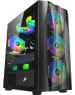 Корпус для ПК 1STPLAYER Корпус FIREBASE X3-M Black / mATX, TG 4x120mm LED fans inc. X3-M-BK-4F1