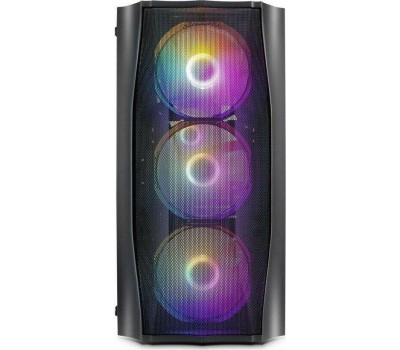 Корпус для ПК 1STPLAYER Корпус FIREBASE X3-M Black / mATX, TG 4x120mm LED fans inc. X3-M-BK-4F1