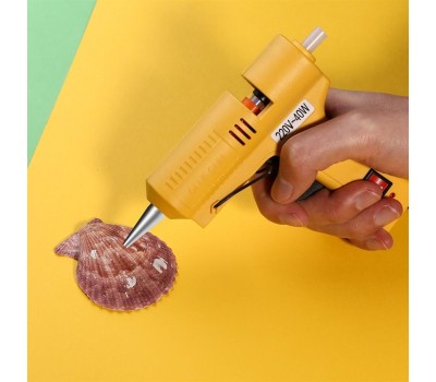 Термопистолет клеевой DEKO DKGG40 40Вт SET4 с подставкой + набор клеевых стержней (10 шт, 7 мм) 063-4969