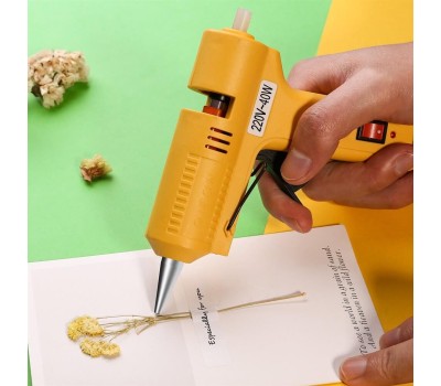 Термопистолет клеевой DEKO DKGG40 40Вт SET4 с подставкой + набор клеевых стержней (10 шт, 7 мм) 063-4969