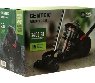Пылесос CENTEK CT-2523 (черный/красный)