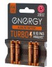 Батарейка алкалиновая ENERGY Turbo LR03/4B (АAА) (107049)