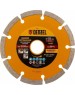 Отрезной алмазный диск DENZEL Диск алмазный, отрезной сегментный, 125 х 22.2 мм, сухая резка Denzel 73101