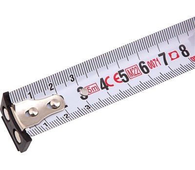 Рулетка DENZEL Рулетка 5м х 25мм, двухкомп. корпус, магнитный обрезиненный зацеп 31532