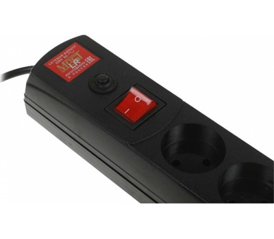 MOST LR 3м (6 розеток) черный (коробка)