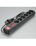 MOST LR 3м (6 розеток) черный (коробка)