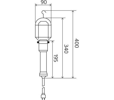 Светильник SMARTBUY (SBF-10-E27) переноска, цоколь Е27, с проводом 10м