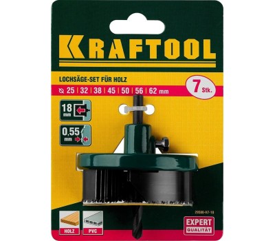 KRAFTOOL Диск пильный по дер. 29580-H7-18 d=62мм (дрели)