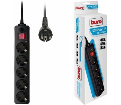 Сетевой фильтр BURO 500SH-5-SW-B