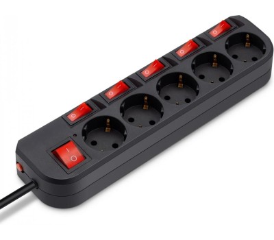 Сетевой фильтр BURO 500SH-5-SW-B