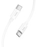 Кабель HOCO (6931474783264) силикон 1м USB 3.0A PD 60W для Type-C Type-C White 1 м