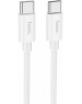 Кабель HOCO (6931474783264) силикон 1м USB 3.0A PD 60W для Type-C Type-C White 1 м