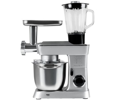 Кухонный комбайн 14 в 1 RAGEX R112, 4.5л, 1300Вт, цвет: 900 (серебристый), КИТАЙ