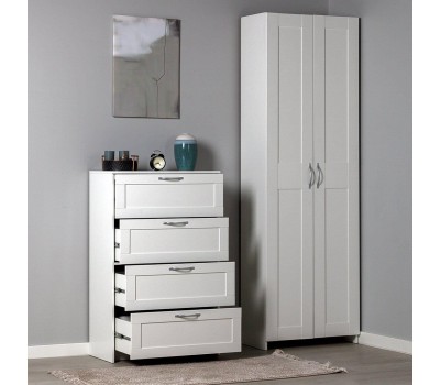 Корпусная мебель ГУД ЛАКК 2.02.02.060.1 СИРИУС комод 4 ящика белый RU (2 пак.)