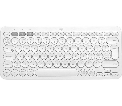 Клавиатура LOGITECH Клавиатура K380, беспроводная, Bluetooth, мембранная, заводское нанесение кириллицы, белый [920-009589]