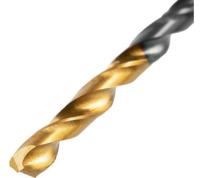 Сверло DENZEL Сверло по металлу, 2,5 мм, HSS-Tin, Golden Tip, 10 шт. 717204