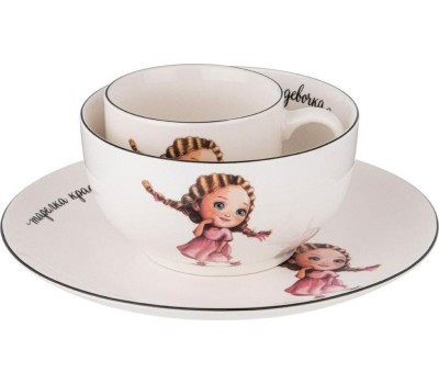 Набор столовый LEFARD НАБОР ПОСУДЫ ХОРОШАЯ ДЕВОЧКА, 3 ПР.: САЛАТНИК 470МЛ, ТАРЕЛКА 20СМ, КРУЖКА 220МЛ 260-681