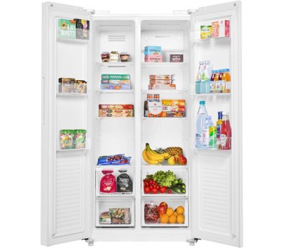 Холодильник MAUNFELD Холодильник двухкамерный MFF177NFWE Total No Frost, Side by Side, инверторный белый