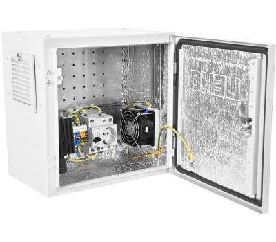 ЦМО Шкаф монтажный Эконом ШТВ-НЭ-4.4.21-3ВВА-Т1 настенный, стальная передняя дверь, 400x400x210 мм