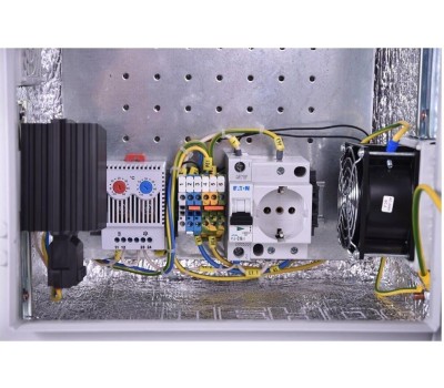 ЦМО Шкаф монтажный Эконом ШТВ-НЭ-4.4.21-3ВВА-Т1 настенный, стальная передняя дверь, 400x400x210 мм