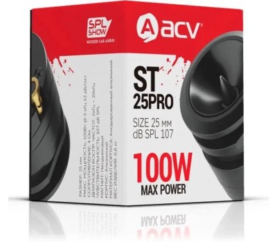 Автоакустика ACV Колонки автомобильные ST-25PRO SPL Show, 2.5 см (1 дюйм), комплект 1 шт. [34082]