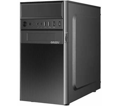 Корпус GINZZU Корпус MiniTower D190 черный (mATX, без БП, 2xUSB2.0, no fan) ( D190)