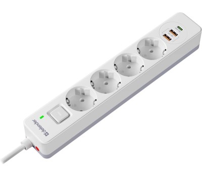 DEFENDER Сетевой фильтр DFS 145, 5м, белый [99435]