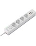 DEFENDER Сетевой фильтр DFS 145, 5м, белый [99435]