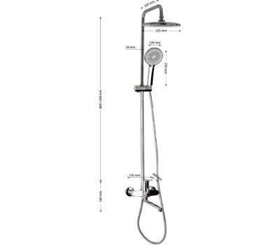 FABIA - Смеситель + стойка душевая 
