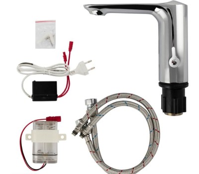 BRIMIX - Смеситель сенсорный для раковины, с регулировкой температуры воды на корпусе, латунный корпус, цвет ХРОМ. 0888