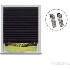 Самоклеящиеся шторы-плиссе РЫЖИЙ КОТ Самоклеящиеся шторы-плиссе Skandi, размер 60х180см, цвет черный 105046