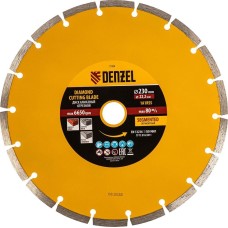 Отрезной алмазный диск DENZEL Диск алмазный, отрезной сегментный, 230 х 22.2 мм, сухая резка Denzel 73104