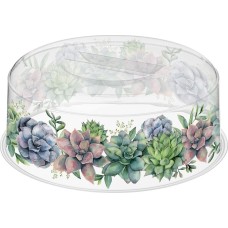 Крышка для СВЧ HOMVER Botanica D250мм с декором (бесцветный) 222132601/00