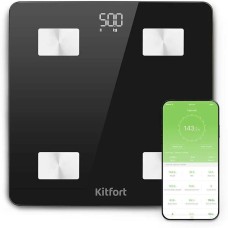 KITFORT Напольные весы КТ-836, до 180кг, цвет: черный