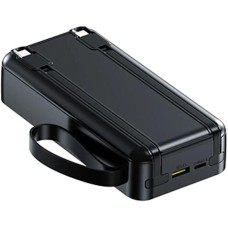 Повербанк AKSBERRY (6900290870014) E201 Lines PD22.5W with cabels 20000 mAh (черный)