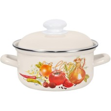 Кастрюля ЛЫСЬВА 1510АП2/4 Итальянская кухня эмал цил 2,0л низкая