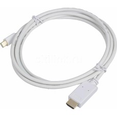 NONAME Кабель 1.2v, miniDisplayPort (m) - HDMI (m), GOLD , 2м, белый